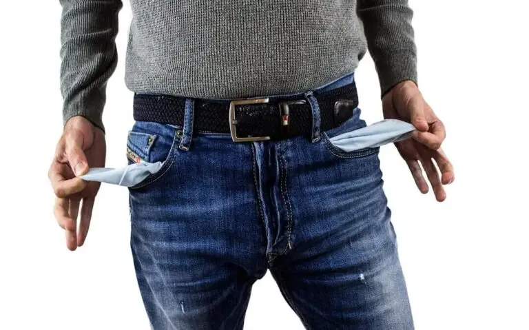 Man Showing his Empty Pent Pockets