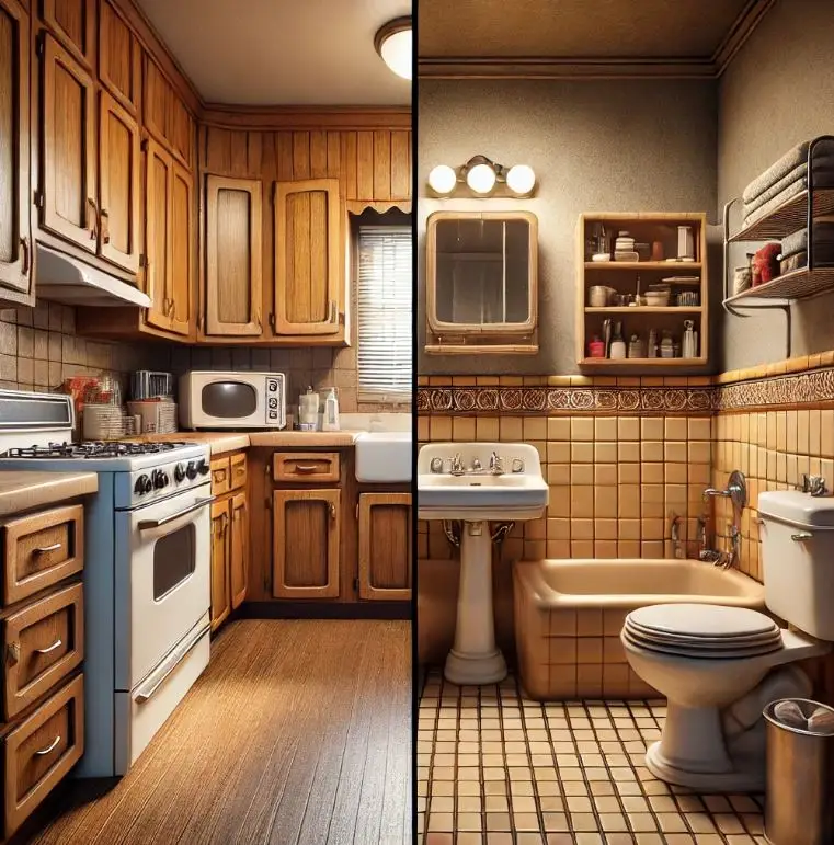 Outdated kitchen and bathroom features reducing home appraisal value