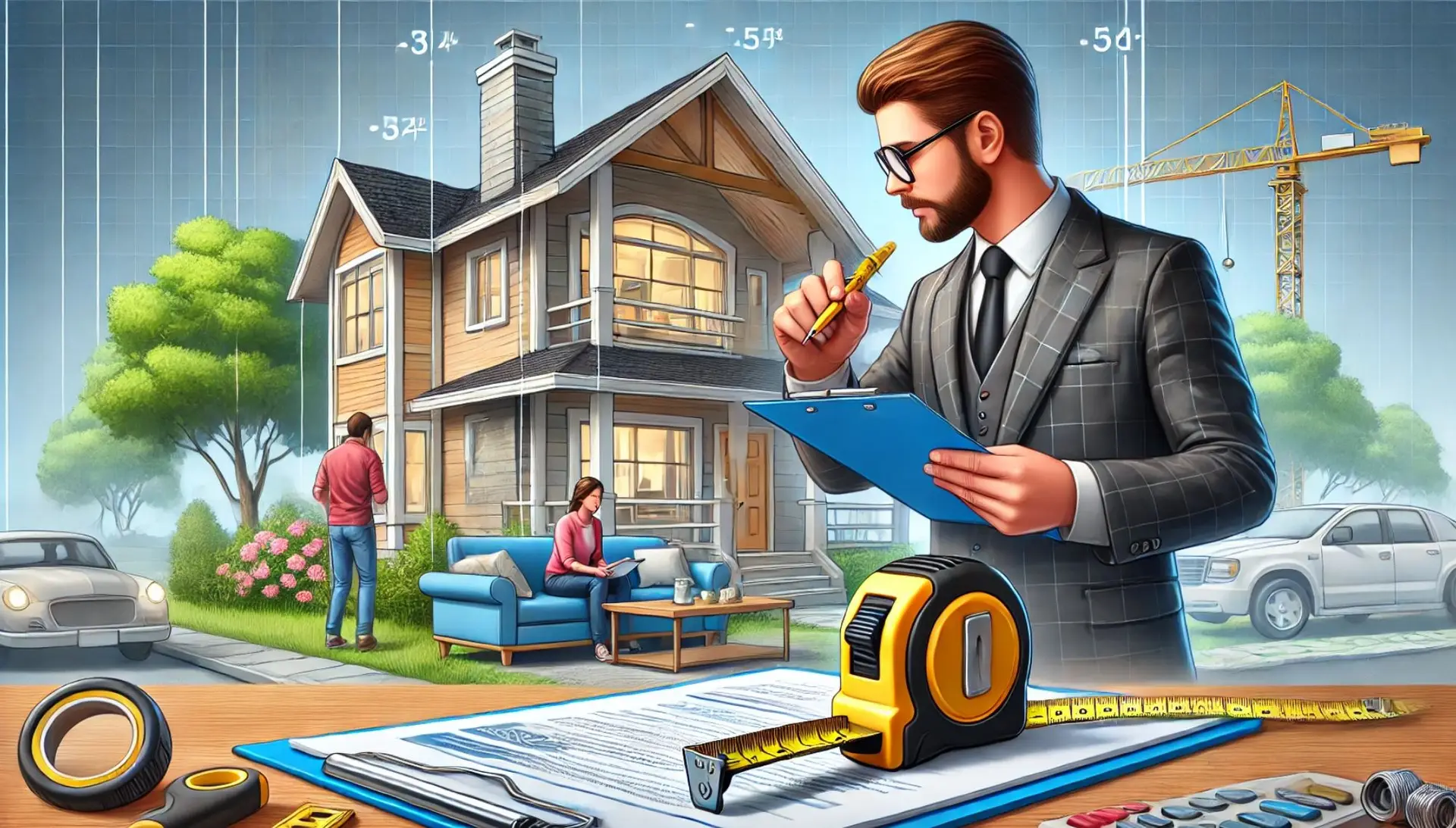 Appraiser Measuring Home Value Factors