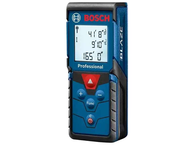 BOSCH GLM165-40 Blaze 165 Ft Laser Distance Measure used for accurate property measurements.
