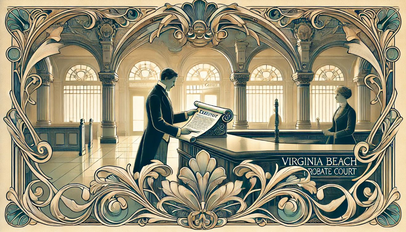 Executor filing a will at Virginia Beach probate court
