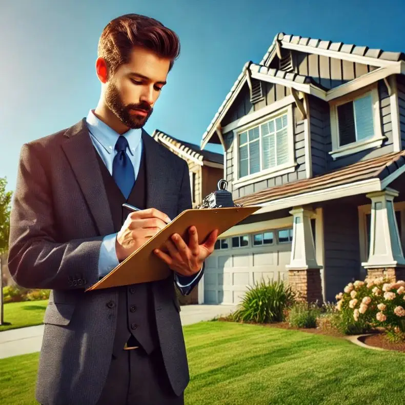 IRS Qualified Appraiser inspecting a residential property for estate purposes