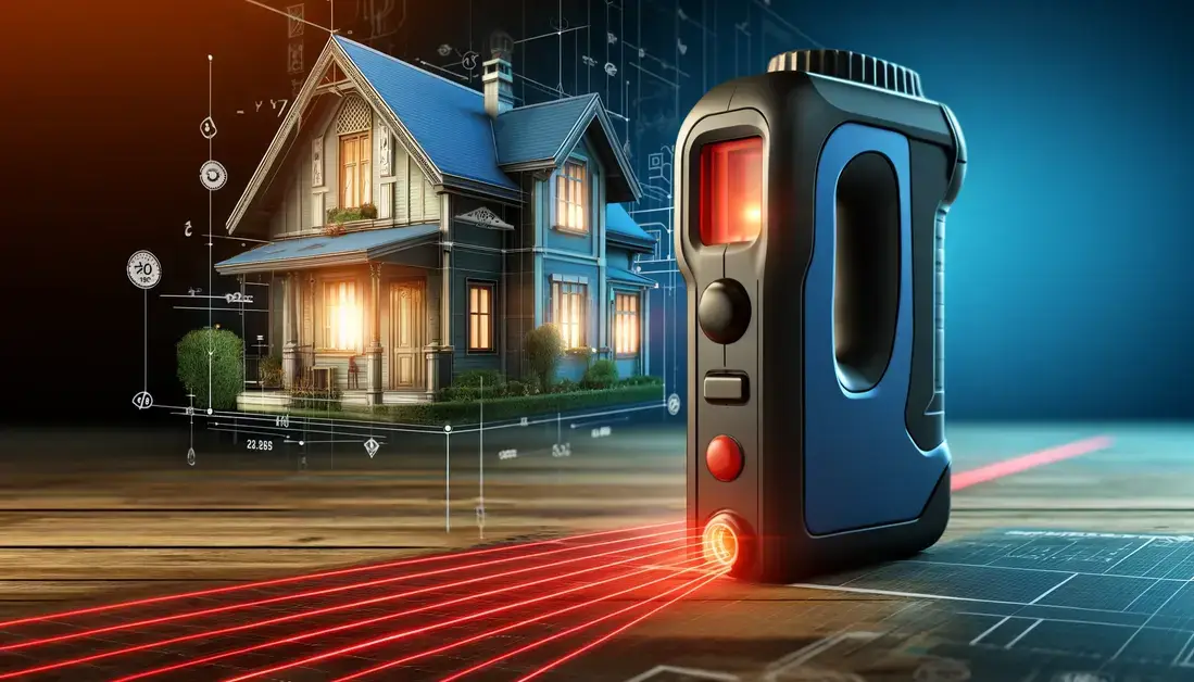 Professional laser measuring tools from Bosch, Leica, and Disto displayed together for accurate property measurements.