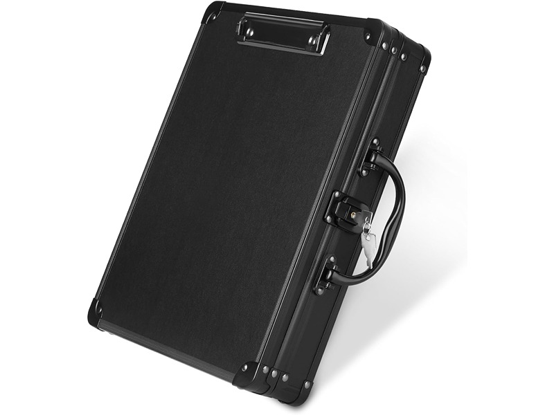 Sooez key lock clipboard storage box with a metal locking system, providing secure and organized storage for various professional uses.