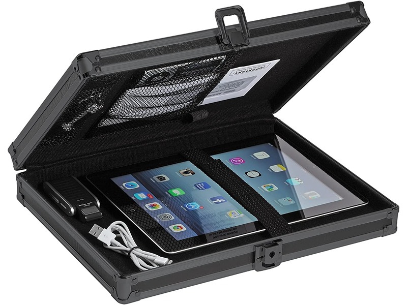 Vaultz locking storage clipboard with a secure lock, ideal for safeguarding important documents in real estate and other professional fields.