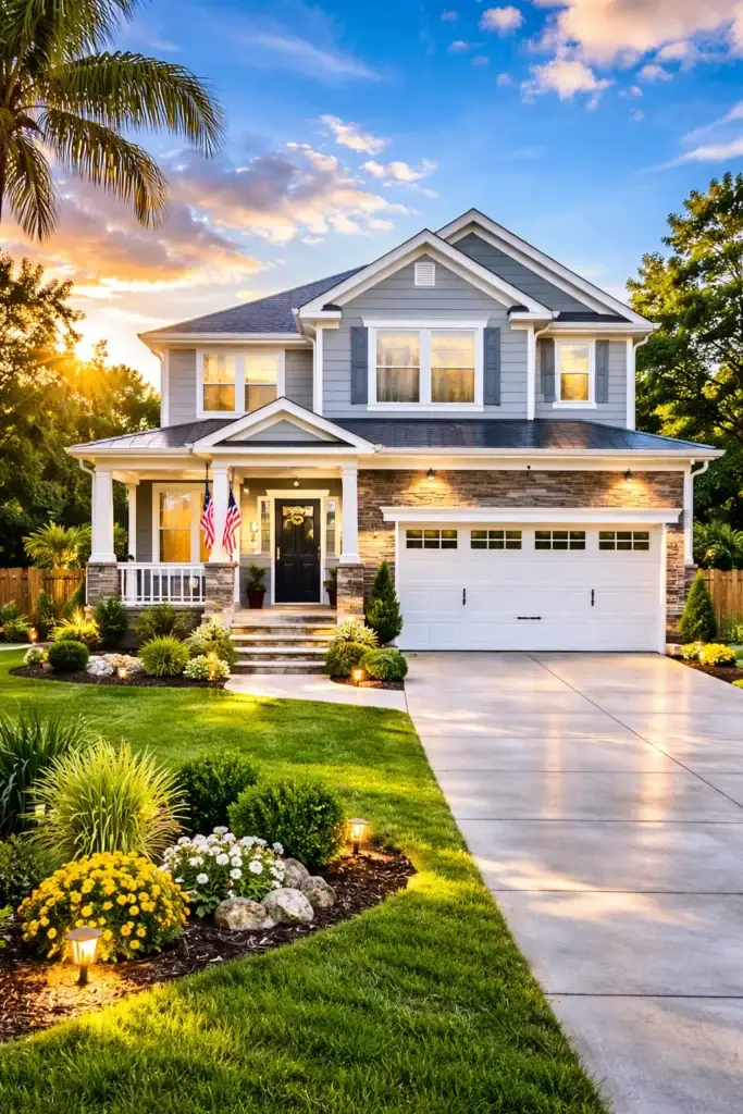Modern residential home exterior
