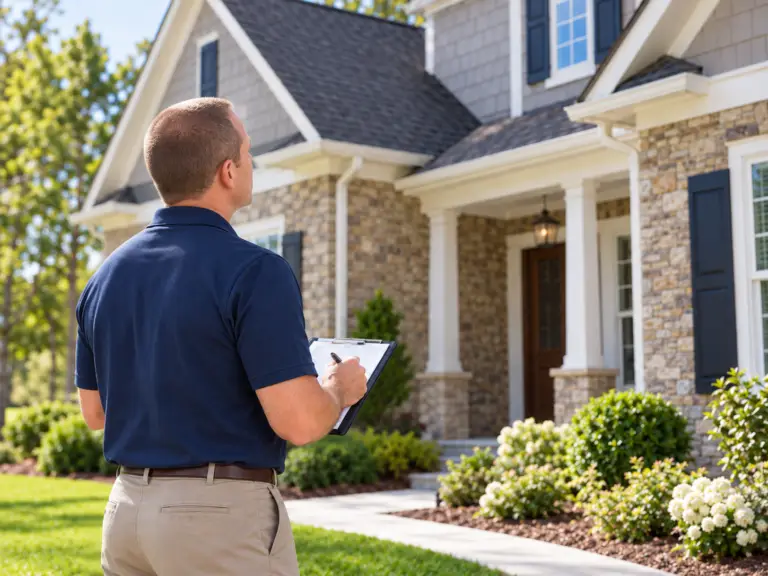 Residential appraiser inspecting a home for Capital Valuations in Virginia Beach, Virginia