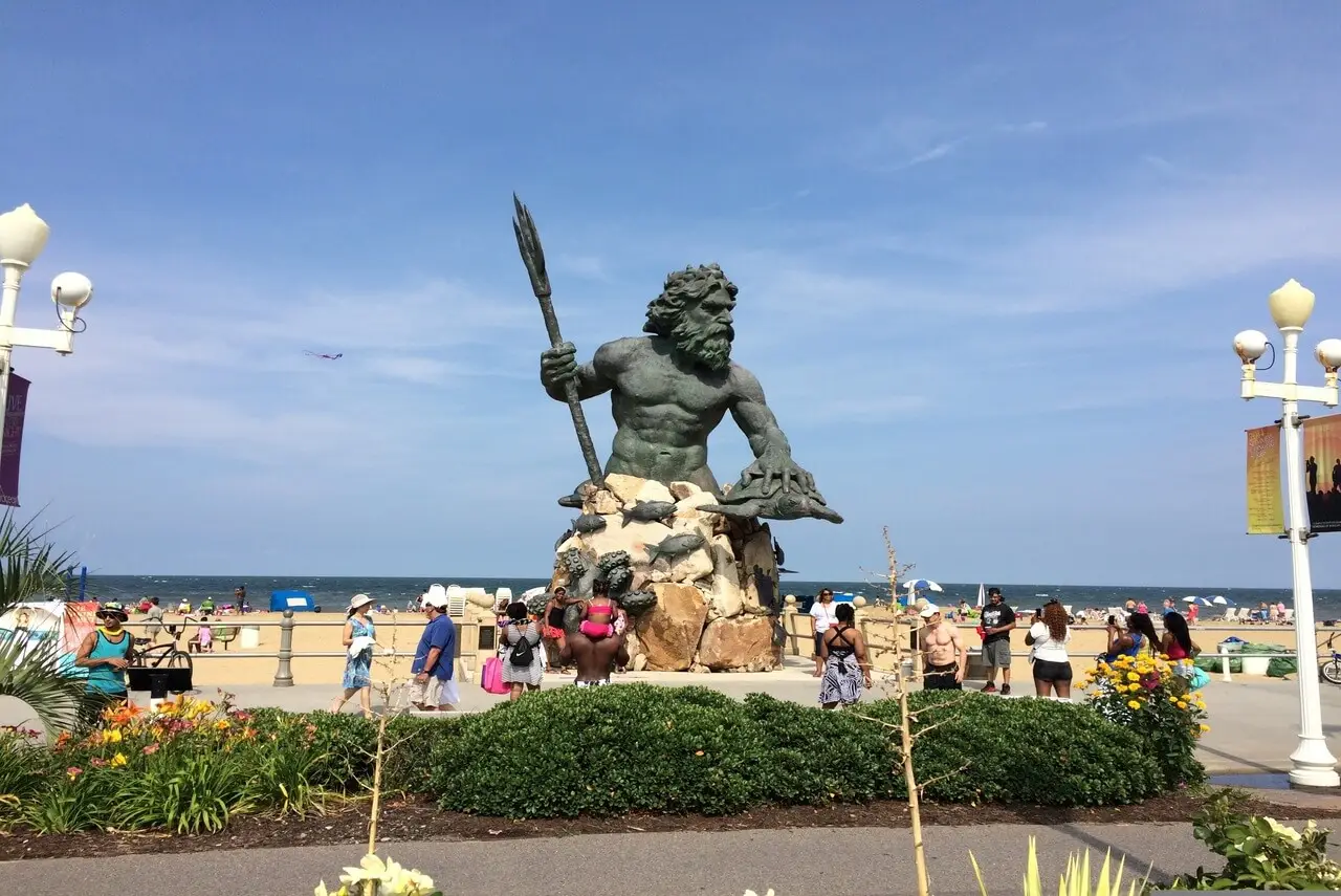 King Neptune statue at the Virginia Beach oceanfront